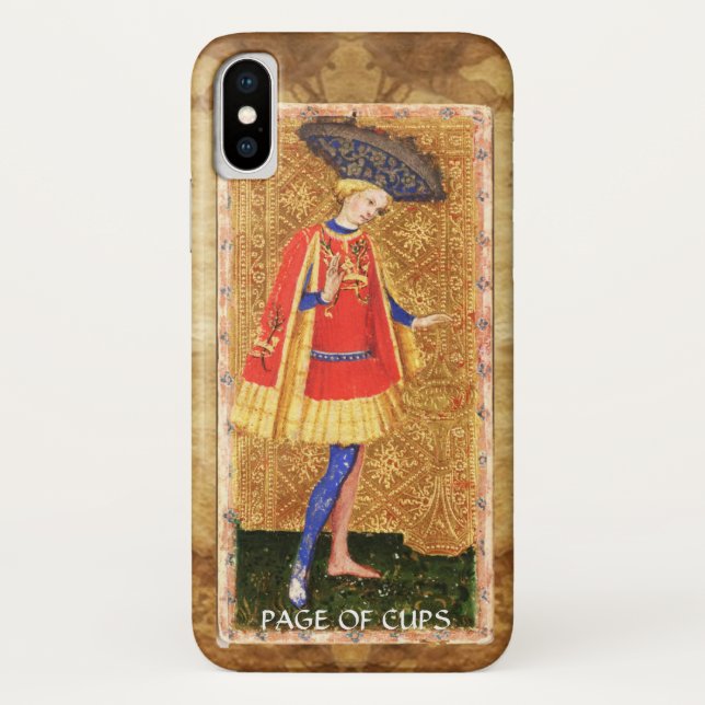 COQUES Case-Mate iPhone TAROTS DE RENAISSANCE ANTIQUE / PAGE DES TASSES (Dos)