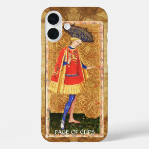 COQUES iPhone 16 PLUS TAROTS DE RENAISSANCE ANTIQUE / PAGE DES TASSES