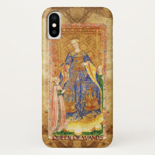 COQUE iPhone X   TAROTS DE RENAISSANCE ANTIQUE / REINE DE WANDS