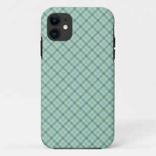 Coques Pour iPhone Tartan bleu vert