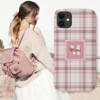 Tartan - ciment blanc avec teintes roses