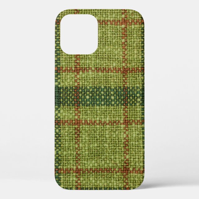 Coques Case-Mate iPhone Tartan de Noël rouge et vert. (Verso)