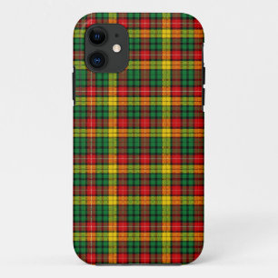 Etui iPhone Case-Mate Tartan écossais Buchanan jaune vert rouge de kilt