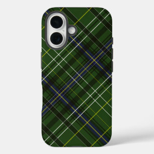 Coque Pour iPhone 16 Tartan en vert