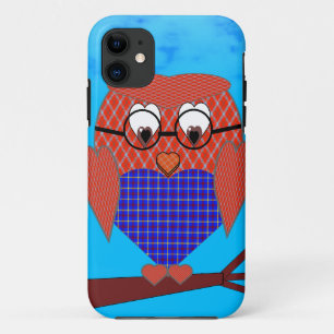 Etui iPhone Case-Mate Tartan et Chouette des Coeurs