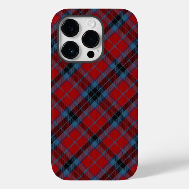 Coques Case-Mate iPhone Tartan MacTavish rouge et bleu plaid (Verso)
