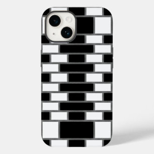Coque Pour iPhone 14 Tartan noir et blanc Sillitoe À damiers Motif