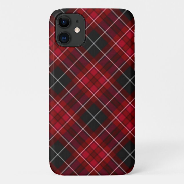 Coques Case-Mate iPhone Tartan rouge et noir (Dos)