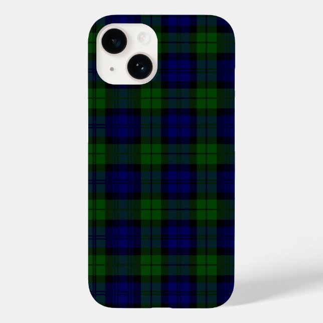 Coques Case-Mate iPhone Tartan traditionnel noir (Verso)