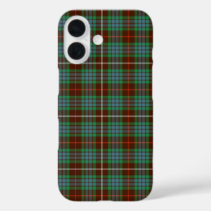 Coques iPhone 16 Tarte de chasse Brown, verte et bleue du clan Fras