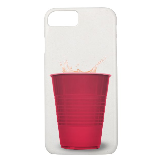 Coques Case-Mate iPhone tasse de fête rouge avec boisson (Dos)