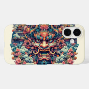 Coque Pour iPhone 16 tatouage abstrait Oni démon symétrique oriental