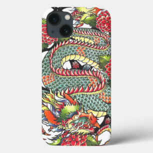 iPhone 13 Case Tatouage classique vintage oriental japonais drago