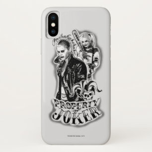 Coque iPhone X Tatouage d'aerographe de joker et de Harley du