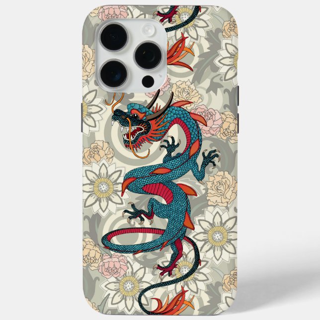 Coques Case-Mate iPhone tatouage de dragon clair (Verso)