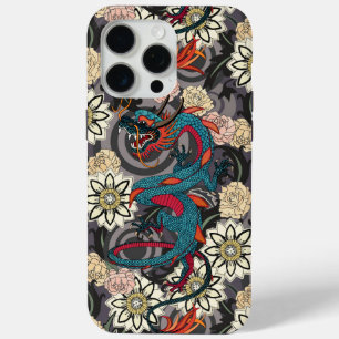 Coque iPhone 15 Pro Max tatouage de dragon sombre