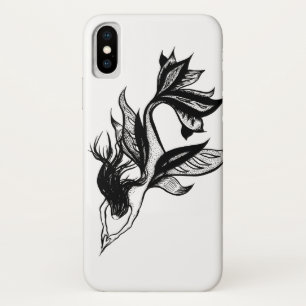 Case-Mate iPhone Case Tatouage de sirène style brosse dessin d'encre omb