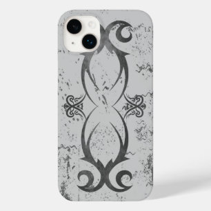 Coque Pour iPhone 14 Plus Tatouage Tribal cool noir sur blanc Grunge Durable