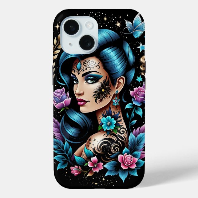 Coques Case-Mate iPhone Tatouages Et Roses (Verso)