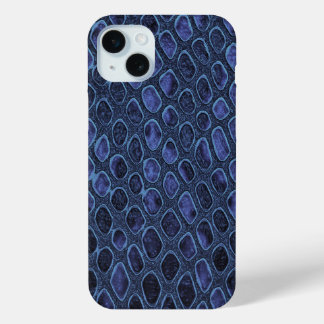 Coque iPhone 15 Mini Taupe moderne Croc Cuir Texture