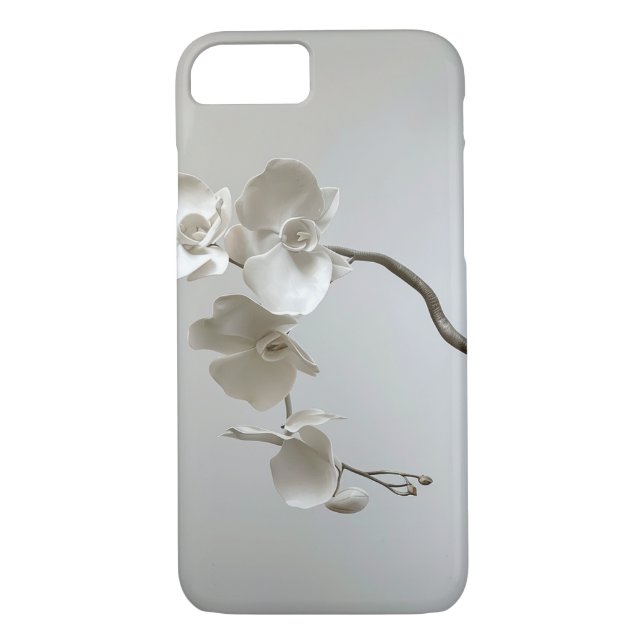 Coques Case-Mate iPhone Taupe orchidée neutre en céramique (Dos)