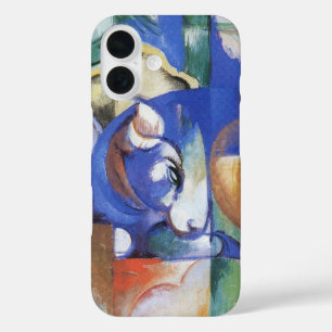 Coques iPhone 16 Taureau couché par Franz Marc, Art cubisme vintage