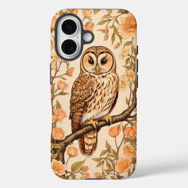 Coques Case-Mate iPhone Tawny Owl Peach Blossoms William Morris Inspiré (Verso)