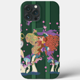 Case-Mate iPhone Case Tea Party Fairy, Vintage Watch et champignons