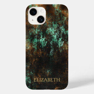 Coque Pour iPhone 14 Teal Cooper Patina Métallisé