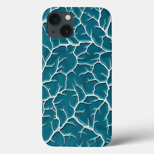 Coques Case-Mate iPhone Teal Lightning Texture iPhone Case Design (Verso)