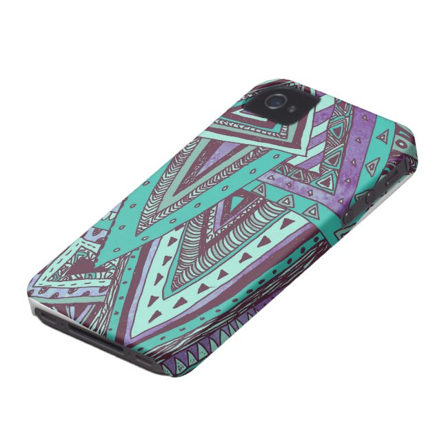 Coques Case-Mate iPhone Teal triangulé (Bas)