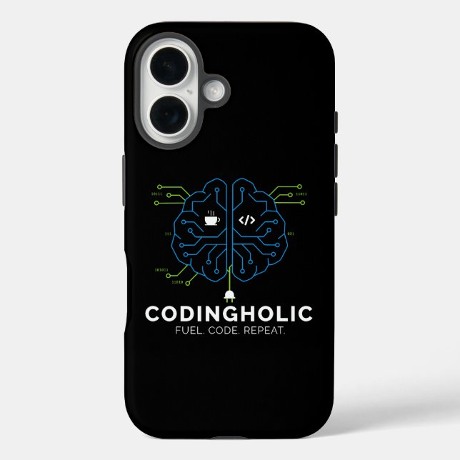 Coques Case-Mate iPhone Tech Brain Coding For Programmers & Coders (Verso)