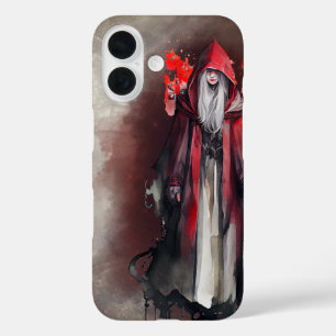 Coque Pour iPhone 16 Técherie   Sorcière rouge aux ombres gothiques du
