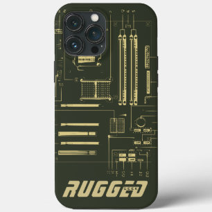Case-Mate iPhone Case technologie de la carte mère GEEK de couleur verte