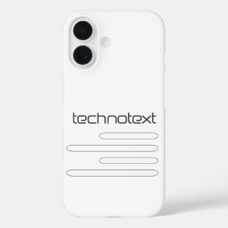 Coque Pour iPhone 16 Technotext Techno Text Logo
