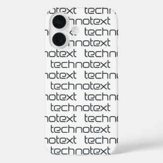Coque Pour iPhone 16 Technotext Techno Text Logo