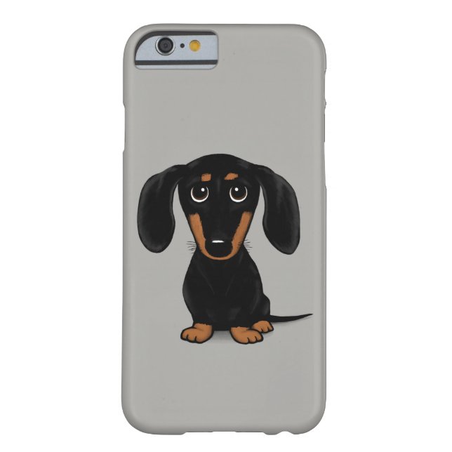 Coques Case-Mate iPhone Teckel noir et bronzage aux cheveux courts mignon (Dos)