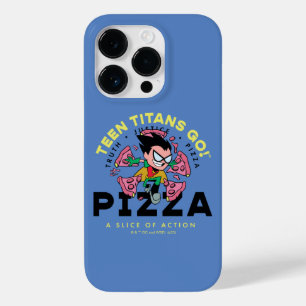 Coque Pour iPhone 14 Pro Teen Titans Go ! Robin "Truth Justice Pizza"