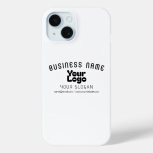 Coque Pour iPhone 15 Télécharger le logo Retro-Modern Blanc & Noir (mod