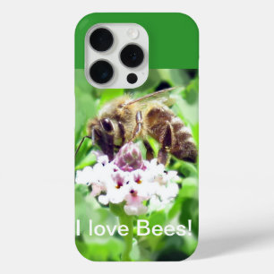 Coque iPhone 15 Pro Téléphone - Abeille de miel sur Blossom