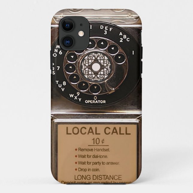 Coques Case-Mate iPhone Téléphone antique rotatif payant rude (Dos)