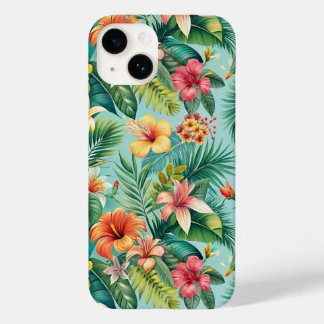 Coque Pour iPhone 14 Téléphone floral tropical