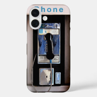 Coque Pour iPhone 16 Téléphone public de New York, cabine téléphonique 