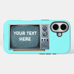 Coque Pour iPhone 16 Télévision vintage avec écran statique