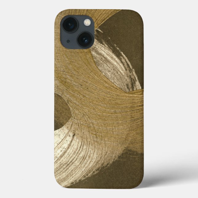 Coques Case-Mate iPhone Tempête de sable circulaire à Tan and Dark Brown (Verso)