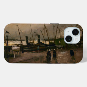 Coque Pour iPhone 15 Tempête portuaire des pêcheurs d'Amsterdam par Vin