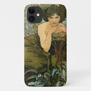 Case-Mate iPhone Case Tempête vintage verte Emerald Art Nouveau Mucha