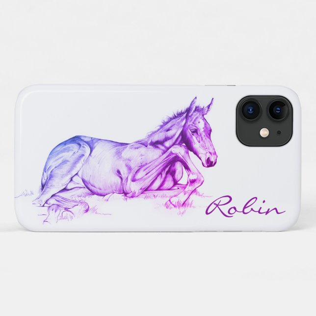 Coques Case-Mate iPhone Temps calme (violet) (Dos (Horizontal))