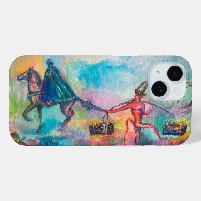Coques Case-Mate iPhone TEMPTATION / CHEVALIER SOMBRE ET DIABLE TRÉSOR Ble (Verso (horizontal))