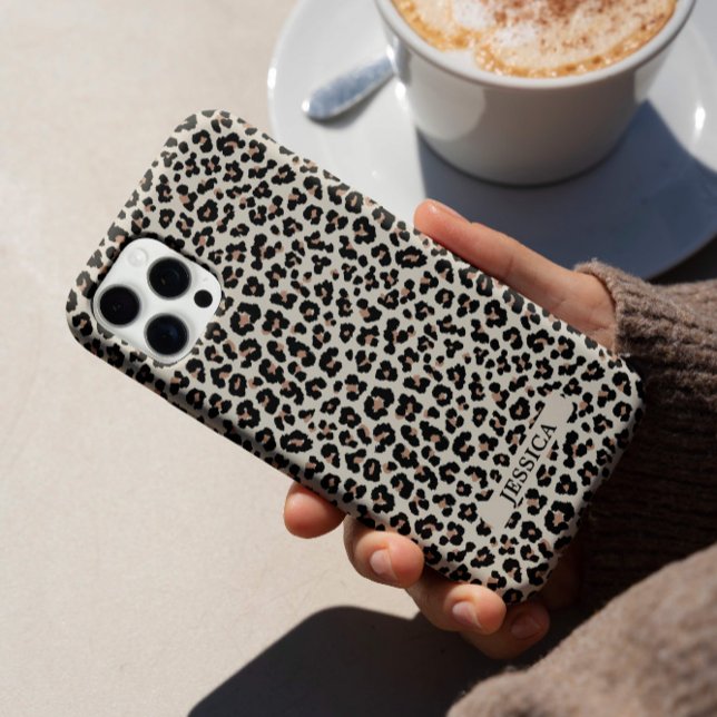 Coques Case-Mate iPhone Tendance Abstrait animal Leopard Cheetah Motif (Stunning and unique custom phone with fashionable trendy abstract pattern inspired by leopard skin.)